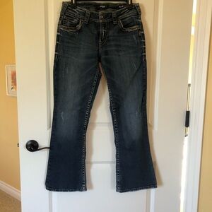 Silver Suki Mid Boot Jeans. Fluid Denim. Size 31/31. Very Soft.